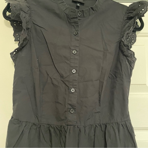 Who What Wear Black Dress Ruffle Sleeve Size Small - Picture 11 of 12